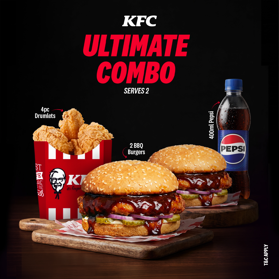 2 BBQ MAYO BURGER+4PC DRUMLETS & 400ML PEPSI
