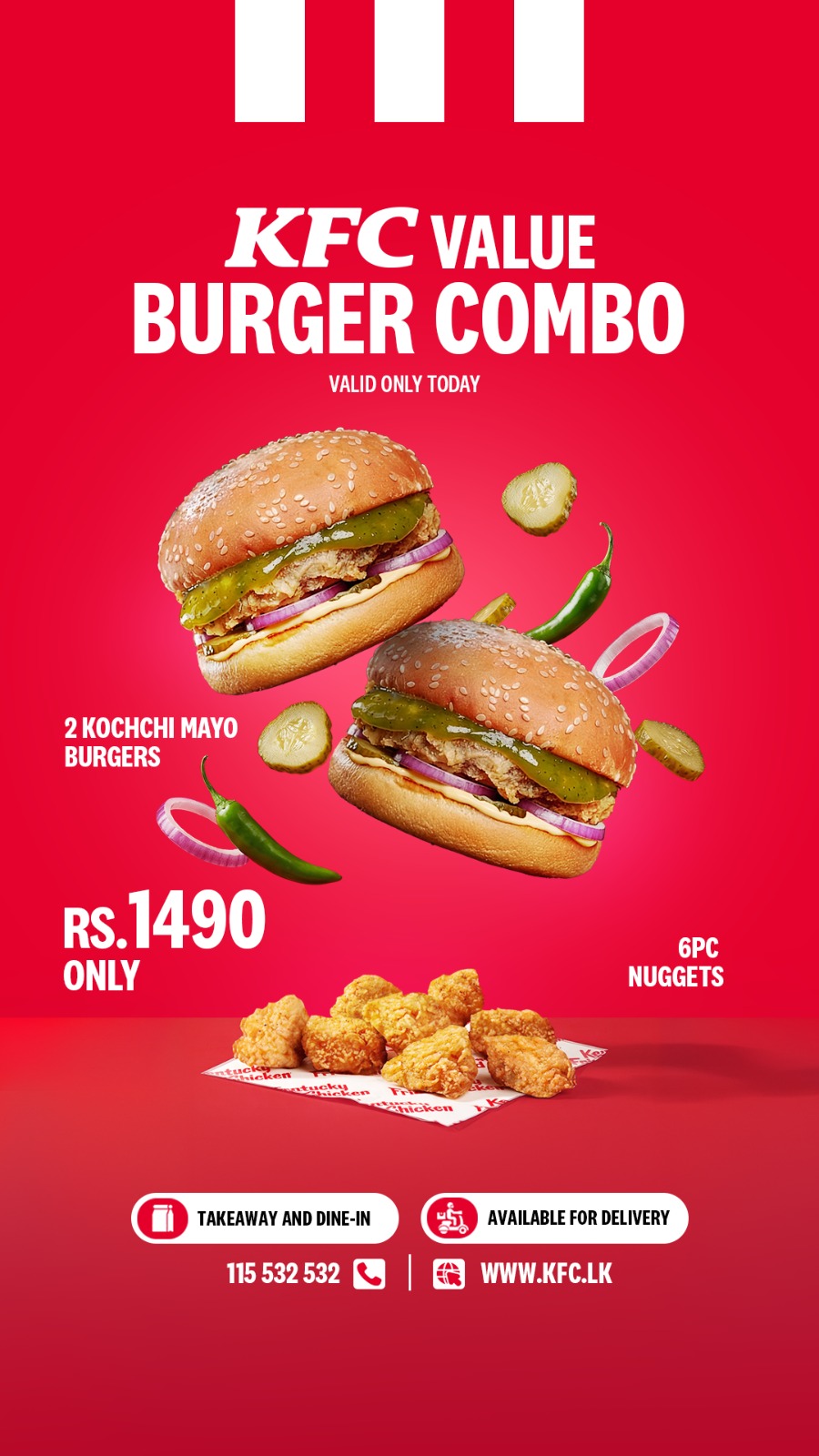 2 KOCHCHI MAYO BURGER+6PC NUGGETS