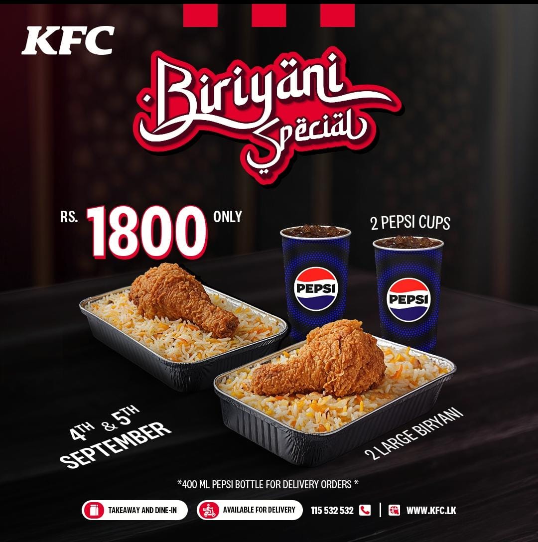 2 LARGE BURIYANI & 400ML 1 PEPSI