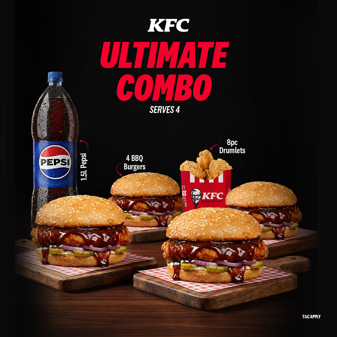 4 BBQ MAYO BURGER+8PC DRUMLETS & 1.5LTR PEPSI