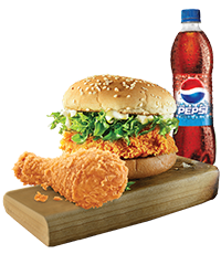 Zinger Burger Combo + 500ML PEPSI